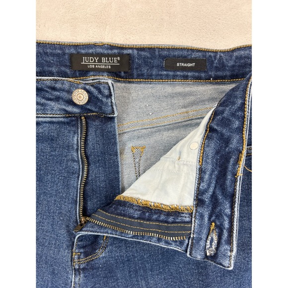 Judy Blue Jeans Womens 18W Blue Straight Leg Dark Wash High Rise - Picture 3 of 8